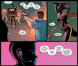 Illustration for article titled Nighthawk skillfully uses a conflicted superhero to explore racism and police brutality